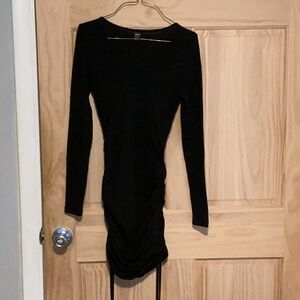 SHEIN Long Sleeve Scrunched Mini Dress